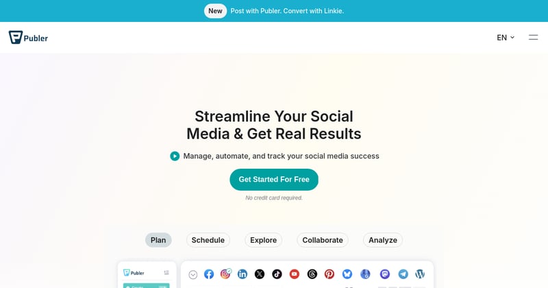 Publer multi-platform post composer with bulk upload and team collaboration options